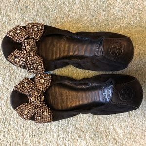 Tory Burch Black Flats Size 5M